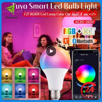 1-7 шт. Умная Светодиодная Лампа Tuya 10 Вт E27 B22 Tuya Control RGB + CCT Цветная Светодиодная Лампа Работает С Alexa Home