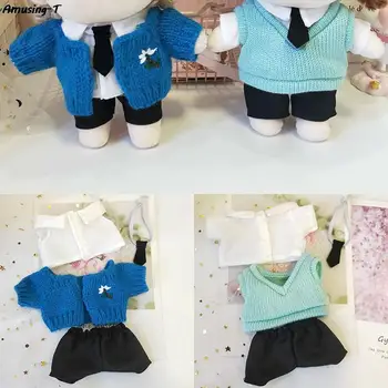 1 комплект Кукольной Одежды для Кукол 20 см Idol Аксессуары Для Кукол Плюшевая Кукольная Одежда Свитер Мягкая Игрушка Куклы Наряд для Корейских Кукол