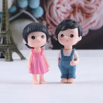 1 Пара мини-милых кукольных домиков Бонсай 
