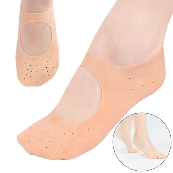 1 пара силиконовых носков S/L Spa, Увлажняющие гелевые носки-лодочки, предотвращающие сухость ног, Потрескавшуюся омертвевшую кожу, Инструменты для ухода за ногами