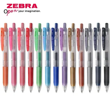 1 шт. Гелевая ручка для прессования Japan ZEBRA SARASA JJE15 Metal серии 9 цветов, цветная книжка для рук, золотая и серебряная гелевая ручка 1,0 мм