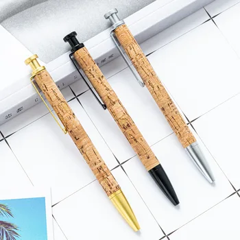 1 шт. шариковая ручка для прессования под дерево, металлические канцелярские принадлежности