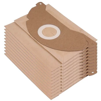 10 Бумажных мешков для пылесоса Karcher 6.904-322.0 MV2 WD2 A2003 A2004, совместимых с вакуумными мешками для пыли