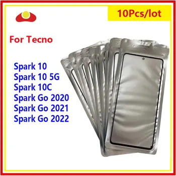 10 шт./лот Для Tecno Spark 10 5G 10C Spark Go 2020 2021 2022 Стекло Переднего Сенсорного ЖК-экрана С Заменой Клея OCA