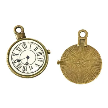 10шт 32,2*25,2 ММ, часы с античным бронзовым покрытием, подвески, подвеска, сделай сам, для браслета, ожерелья