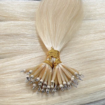 18 дюймов-20 дюймов 100% Прямые Человеческие Волосы Для наращивания Наконечник Нано Кольцо Remy Hair Микро Бусины 0,5 Г /Сек. 50S-100S