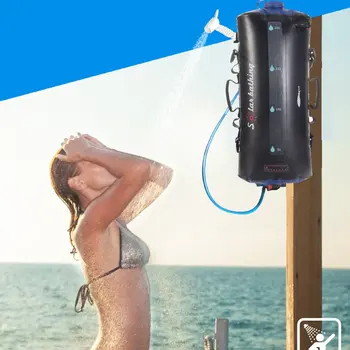 20-литровый вспомогательный плавающий резервуар для воды для альпинизма на солнечной батарее TPU, легкий мешок для воды для душа на открытом воздухе, для кемпинга, для купания