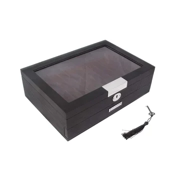 23 слота, деревянная подставка для ручек, роскошный чехол для ручек с прозрачным окошком для ключей, органайзер для хранения с фонтаном, витрина-коллекция