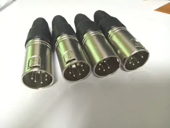 25ШТ 5-контактный XLR штекерный разъем для подключения микрофонного кабеля Новый