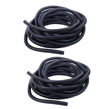 2X 20-футовый разъемный кабель для ткацкого станка Полиэтиленовая трубка черного цвета с внутренним диаметром 10 мм
