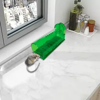 2шт Гуманная мышеловка Прозрачная ловушка для мыши многоразового использования Бытовая для дома на открытом воздухе