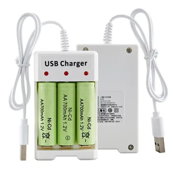 3/4 слота USB-зарядное устройство для быстрой зарядки аккумулятора, защита от короткого замыкания, аккумуляторная станция AAA и AA высокого качества