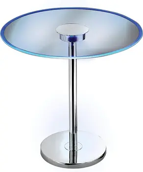 32176GCH Spectral Accent, диаметр 20 дюймов x Высота 20 дюймов, стол из хромированного стекла со светодиодами, меняющими цвет
