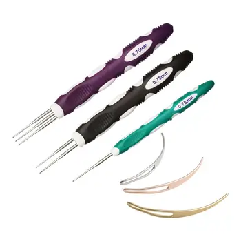 6-кратный вязальный крючок с дредами для волос, инструмент для заплетения кос, инструмент для укладки волос, сделай сам свою прическу, инструмент для наращивания волос, плетение кос.