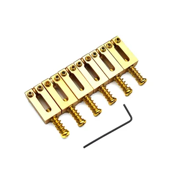 6 Шт Электрогитара Single Shake Tremolo Bridge String Code, Нижняя Струнная Планка, Нажимающая Струнный Код для Fender, Золото