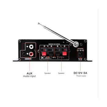 AK380 Hifi Аудио Домашние Цифровые усилители Автомобильный Аудио Усилитель басов Bluetooth FM USB SD Радио сабвуфер Динамики