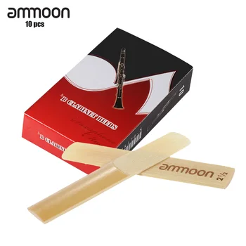 ammoon 10 штук в упаковке, Прочность 2,5 Бамбуковые язычки для кларнета Bb, Деревянные духовые инструменты, Запчасти и аксессуары