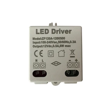 Conductor del LED transformador DC 12V 0.5A 6W Высококачественный светодиодный драйвер, питание от постоянного напряжения, 3 года гарантии