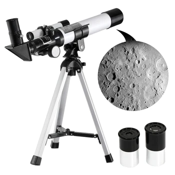 HD 400x40 мм Телескоп Для Начинающих Студентов, Детский Монокуляр с Астрономическим Пейзажем, 2 Окуляра С Большим Увеличением, Компас, Искатель