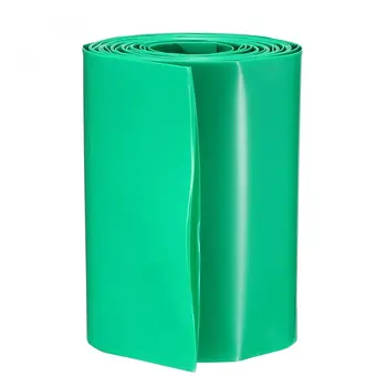 Keszoox Аккумуляторная пленка ПВХ Термоусадочная трубка плоской ширины 65 мм для блоков питания типа АА длиной 2 метра зеленого цвета