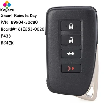 KEYECU Smart Rmote Автомобильный Ключ С 4 Кнопками 433 МГц для Lexus GS350 ES350 ES300H ES250 GS450 Брелок BC4EK 89904-30C80 61E253-0020 F433