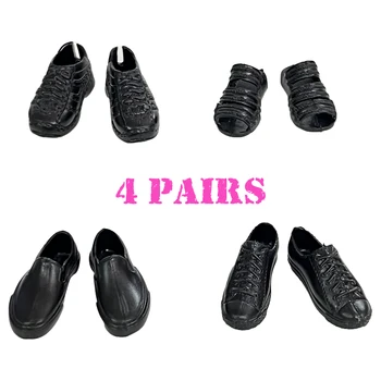 NK Official, 4 пары черной модной универсальной мужской обуви 