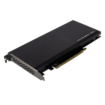 PCI-E 3.0 X16 PLX8747 До 4XM.2 Nvme SSD Riser Card Адаптер для карты расширения Miner BTC Mining