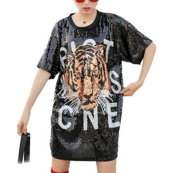 Saireish Animal Sequin Tiger Прямая поставка дизайнерской летней одежды, платья для женщин