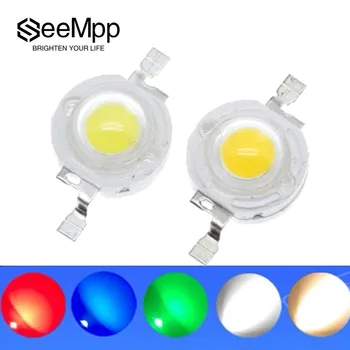 SeeMpp 10шт Светодиодных чиповых ламп SMD COB Диоды Теплый Холодный Белый Красный Зеленый Синий Светодиодная лампа мощностью 1 Вт из бисера Grow Light Beads