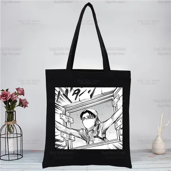 Shingeki no Kyojin аниме Allen Shopper Повседневные сумки для покупок Attack On Titan на плечо в стиле 90-х Графическая холщовая сумка-тоут