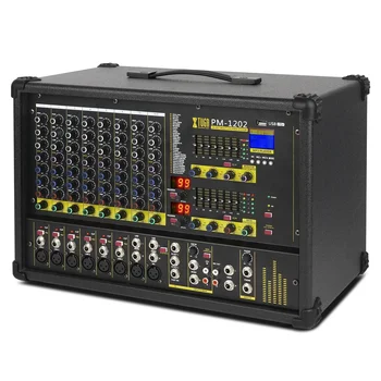 Xtuga PM1202 5-звездочный караоке-эквалайзер Звук в прямом эфире 8, 12, 16-канальный профессиональный усилитель мощности звука, микшер