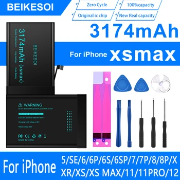 Аккумулятор BEIKESOI для iphone xs max высокой емкости Bateria для iPhone XS MAX Оригинальный аккумулятор с микросхемой IC