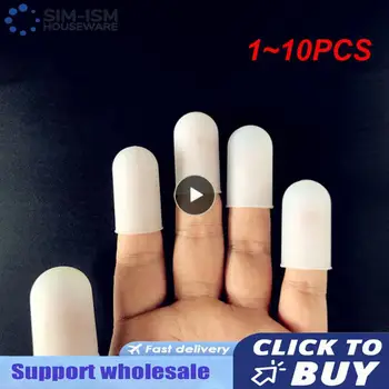 Акция со скидкой от 1 до 10ШТ. Белый силиконовый чехол для пальцев с защитой от ожогов, рукав для защиты пальцев для барбекю на домашней кухне