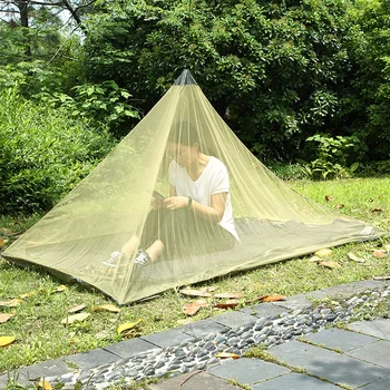 Альпинизм, кемпинг, одноместная палатка от комаров, рыбалка на открытом воздухе, Треугольная москитная сетка, сетка от укусов насекомых, палатка для кемпинга на открытом воздухе