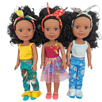 Африканская девочка Принцесса Куклы Дети играют дома Игрушка Моделирование Возрожденные куклы Мягкие Резиновые Африканские куклы Музыкальные куклы Игрушки Подарки на День рождения