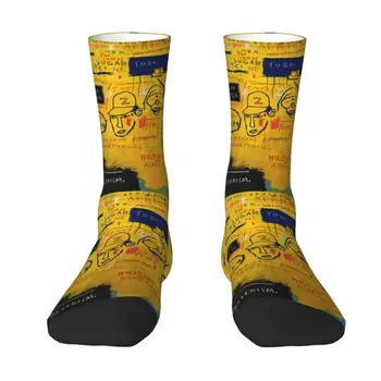 Африканские парадные носки Мужские Женские Теплые Забавные Новинки Jean Michel Basquiats Crew Socks