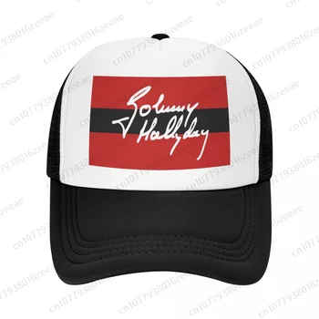 Бейсболка Johnny Hallyday Logo6 с сеткой, летняя уличная мужская Женская мода, спортивные шапки в стиле хип-хоп Trucker