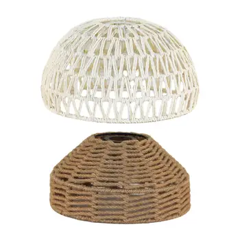 Бумажный веревочный абажур, подвесной светильник, классический тканый абажур в стиле Бохо для гостиной, спальни, фермерского дома, кухни, острова на открытом воздухе