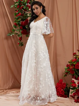 Великолепное свадебное платье Русалки, вышитое цветочным кружевом свадебное платье, сексуальное свадебное платье с V-образным вырезом и открытой спиной