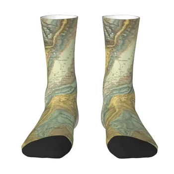 Винтажная геологическая карта Ливана (1842), Носки, Высококачественные чулки, всесезонные носки для мужчин, подарок женщине на день рождения