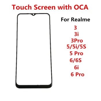 Внешний Экран Для Realme 3 3i 5 5i 5S 6 Pro 6i 6S Передняя Сенсорная Панель ЖК-дисплей Стеклянная Крышка Ремонт Объектива Замена Деталей OCA