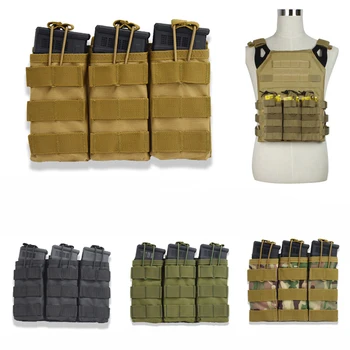 Высококачественная нейлоновая Одинарная / Двойная / Тройная сумка, Аксессуары для пневматического оружия, жилет MOLLE, Охотничье Тактическое снаряжение
