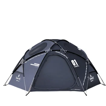 Высококачественная семейная роскошная черная сферическая алюминиевая палатка для кемпинга