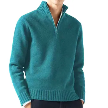 Высококачественный пуловер, вязаные свитера, Осенне-зимняя одежда, Трикотажные изделия, свитер с длинным рукавом, Модный джемпер, флисовые топы, мужские Теплые