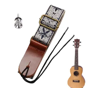 Вышитый гитарный ремешок для гавайской гитары в винтажном стиле, плечевой ремень для гавайской гитары, изысканный Универсальный гитарный ремешок, Рождественский подарок для гавайской гитары.