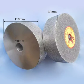 Гальванический алмазный параллельный шлифовальный круг 110x30x20 мм С отверстиями с 2 сторон, Нефритовый Агат, Вольфрамовый стальной шлифовальный круг для полировки
