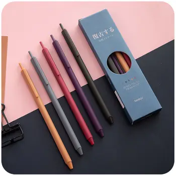 Гелевая ручка в китайском стиле в стиле ретро Morandi Color Gel Pen 0,5 мм 5 цветов