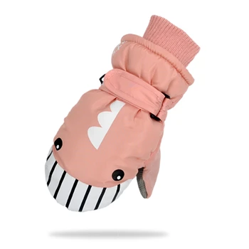 Детские зимние перчатки, теплые новые плюшевые зимние перчатки для девочек с милым рисунком, морозостойкие перчатки с капюшоном