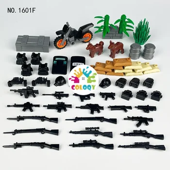 Детские строительные блоки, игрушки, мешки с песком, аксессуары, склады, пулеметы, щиты, модели для украшения поля боя, оптовые магазины