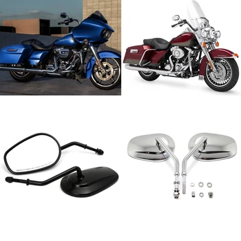 Для Harley Dyna Electra Glide Fatboy Iron 883 Road Glide Sportster 883 1200 Softail Мотоцикл Заднего Вида Боковые Зеркала Заднего Вида